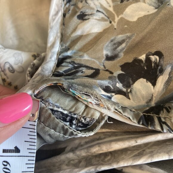 Soft Surroundings Boho Paisley Floral Column Maxi Dress Grey Medium Whimsigoth - Picture 13 of 14